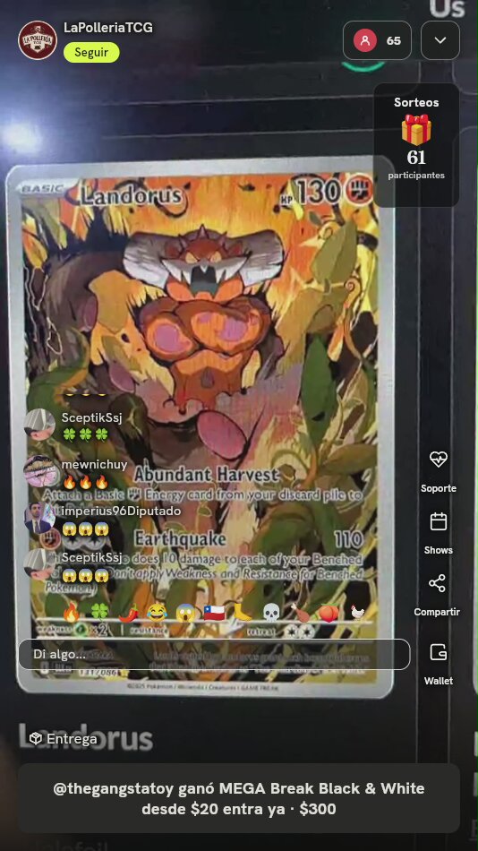 Landorus Illustration Rare Black Bolt