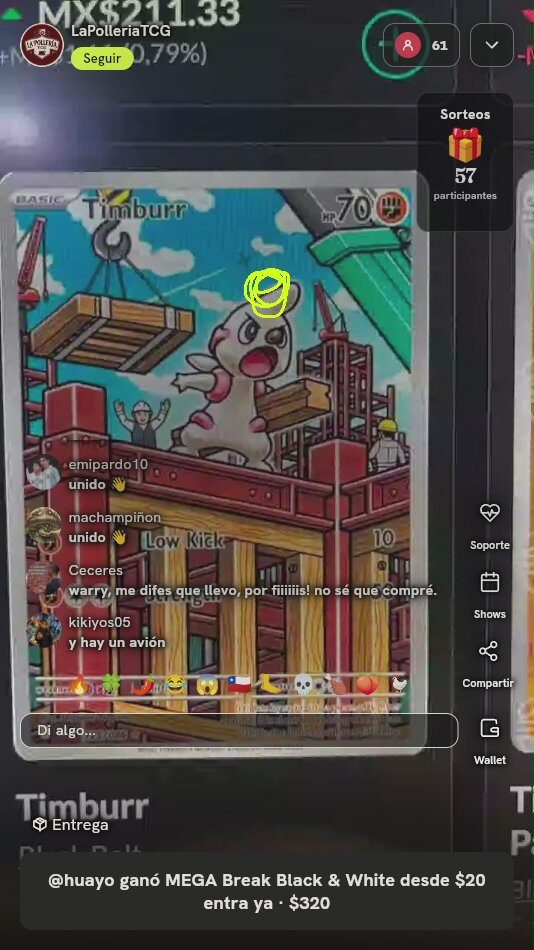Carta Pokémon Timburr Illustration Rare