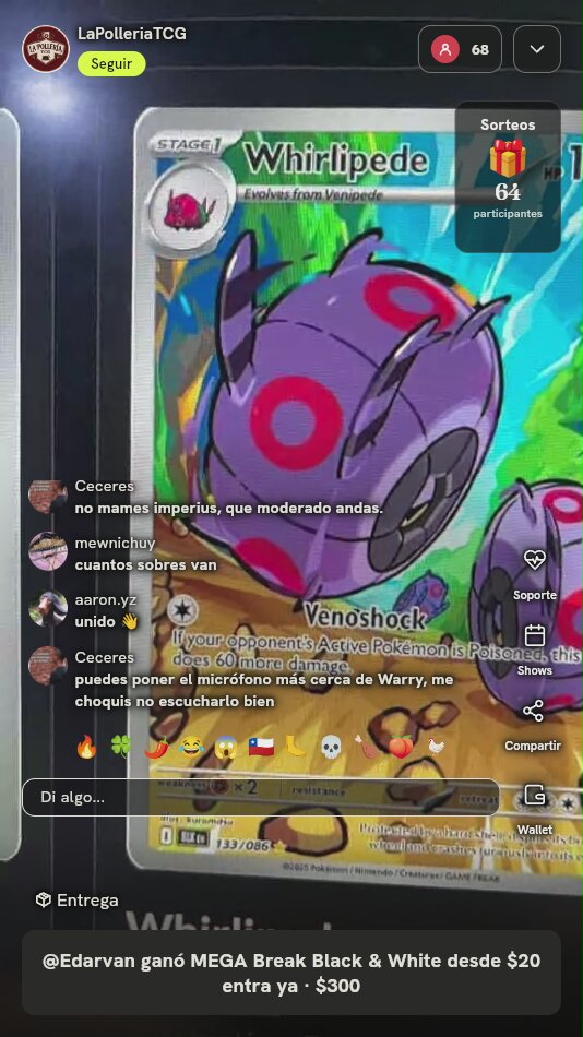 Whirlipede 133/086 Black Bolt