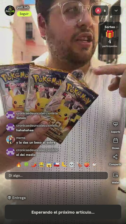 Sobres de Cartas Pokémon