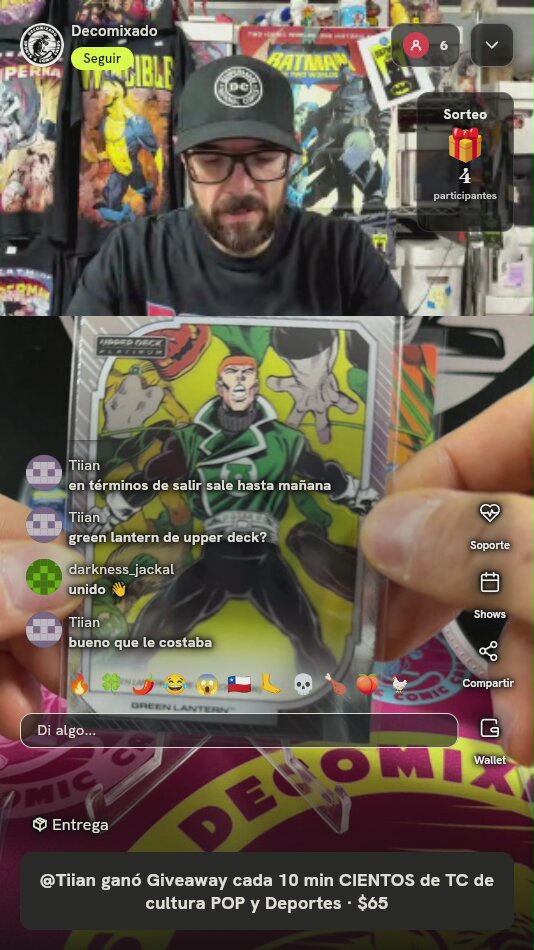 Carta Upper Deck Platinum Green Lantern