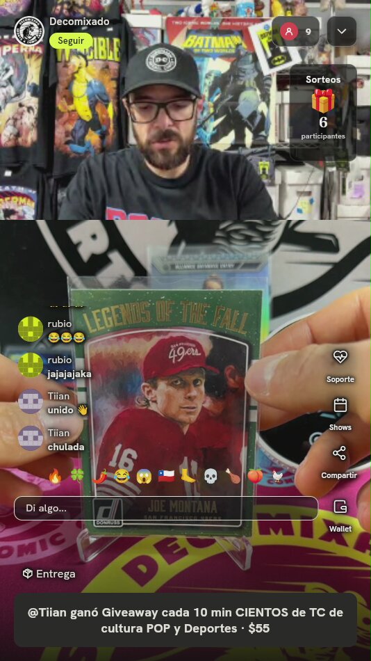 Carta Donruss Joe Montana Legends