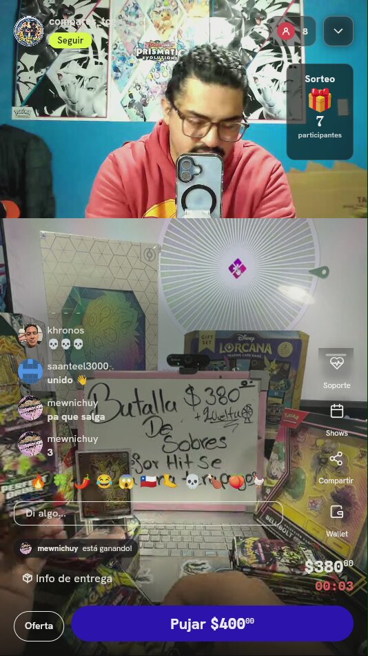 Batalla de sobres Pokémon TCG
