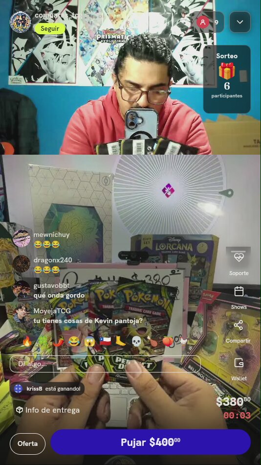 Batalla de sobres Pokémon TCG