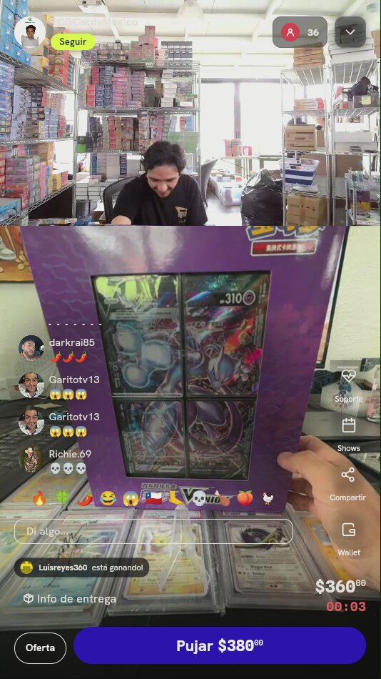 Caja Pokémon Mewtwo V-UNION