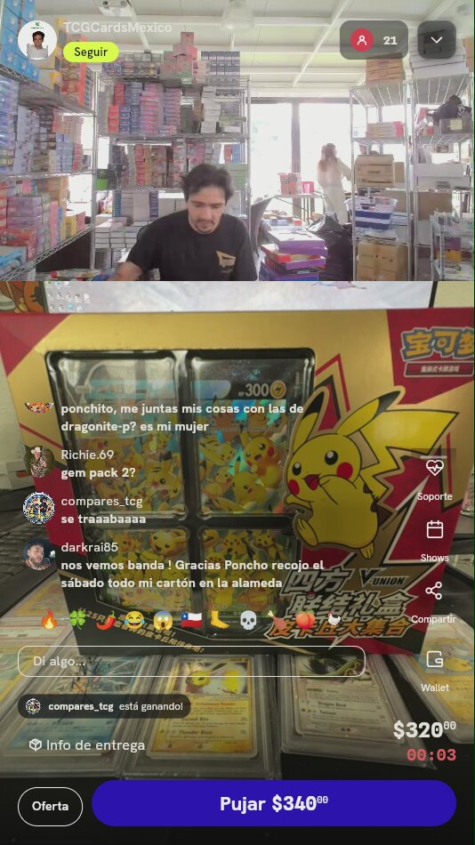 Caja Pikachu V-UNION Chino Simplificado