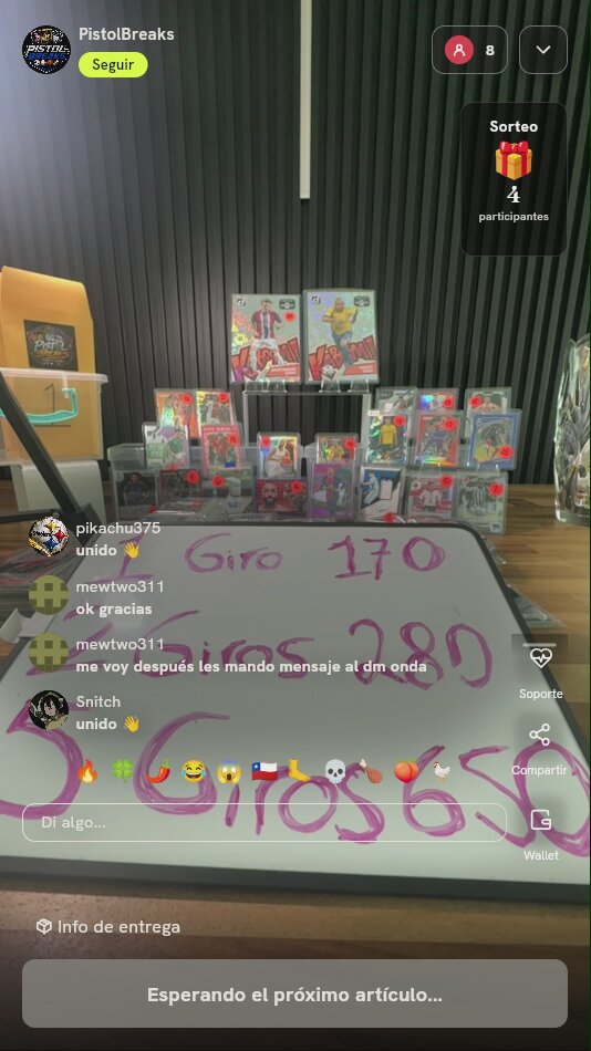 1 Giro en Ruleta de Tarjetas