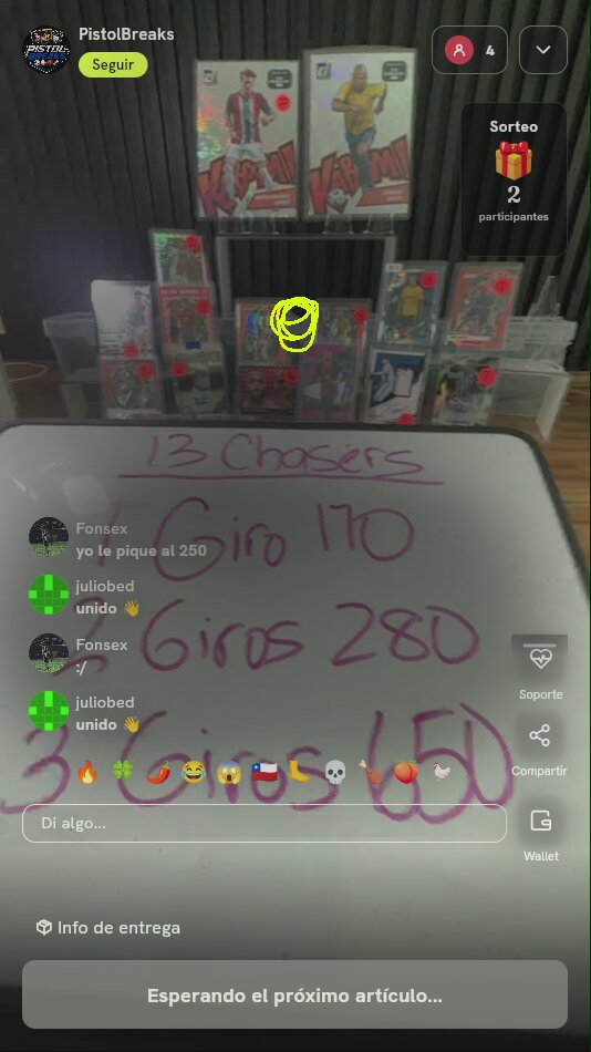 Giro de ruleta para cartas deportivas