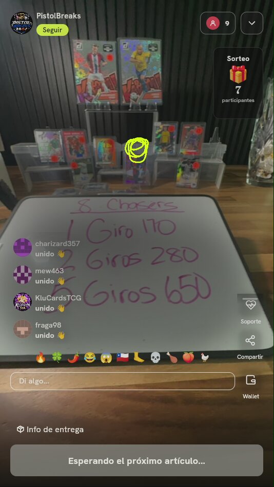 Giro para ruleta de tarjetas deportivas