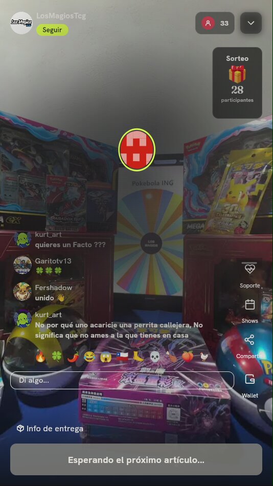 Vuelta a ruleta de premios Pokémon