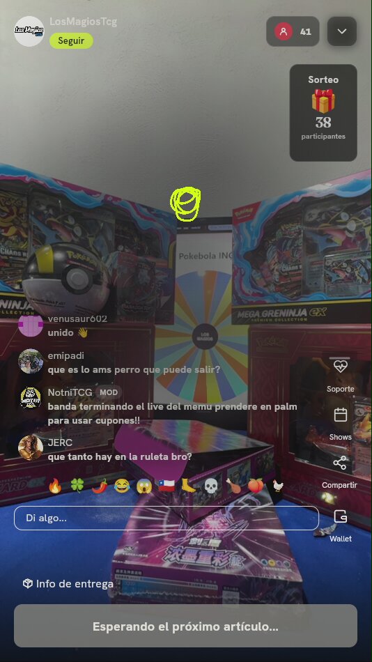 Giro en ruleta Pokémon TCG
