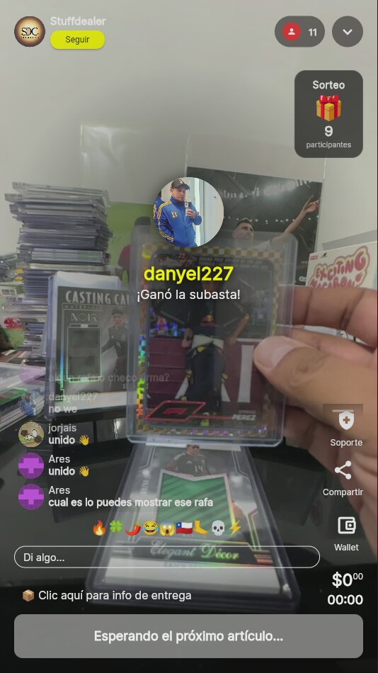 Tarjeta Autografiada Checo Pérez