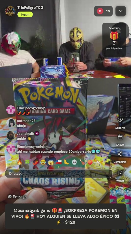 Sobres Pokémon TCG Chaos Rising