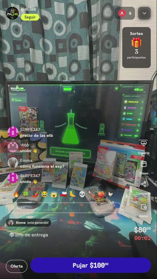 Participación en Experimento Pokémon TCG