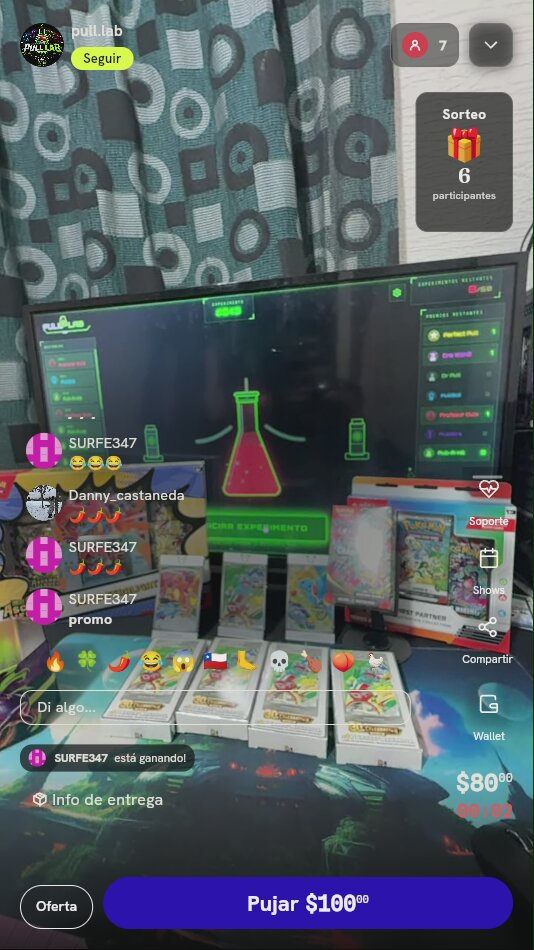 Participación en Experimento Pull Lab Pokémon
