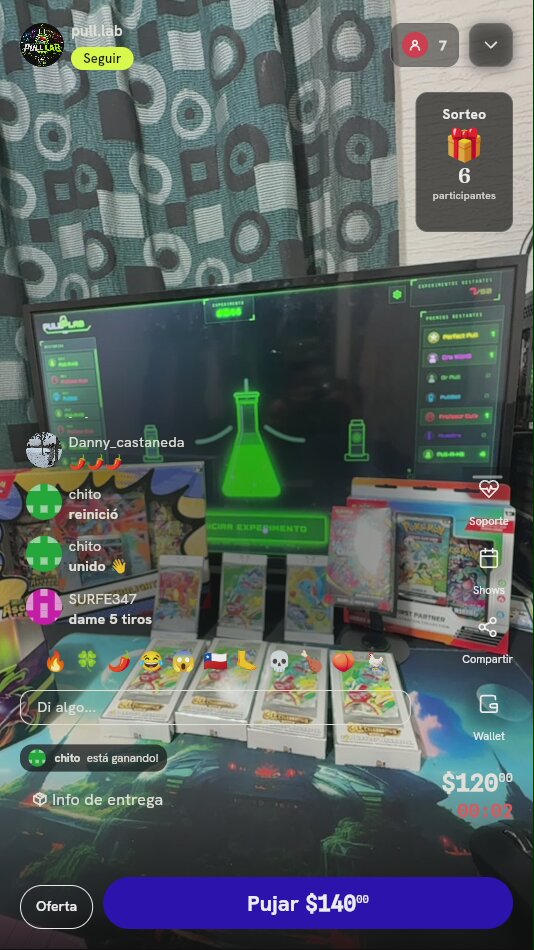 Tiros para Experimento Pokémon TCG