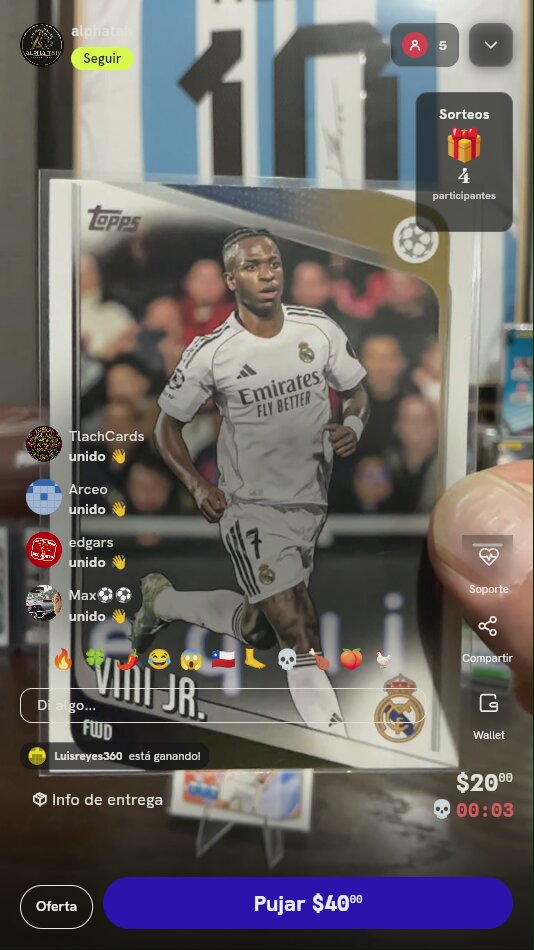 Carta Topps Vini Jr. Real Madrid
