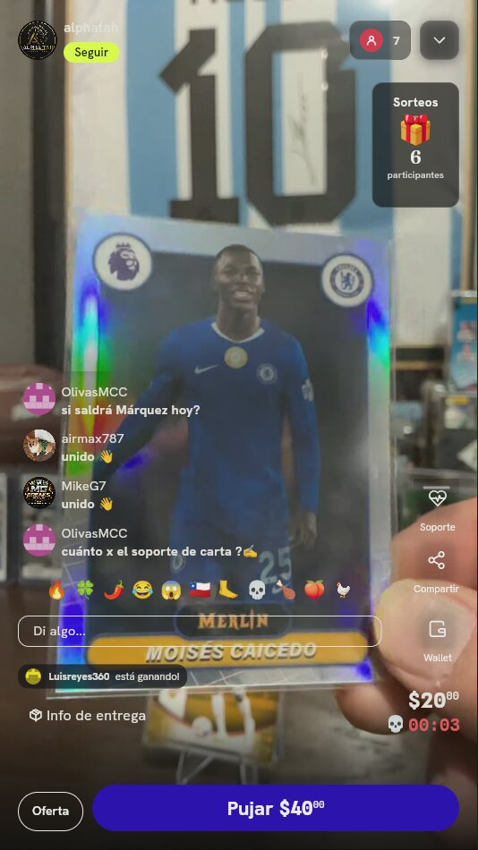 Carta Moisés Caicedo Topps Merlin