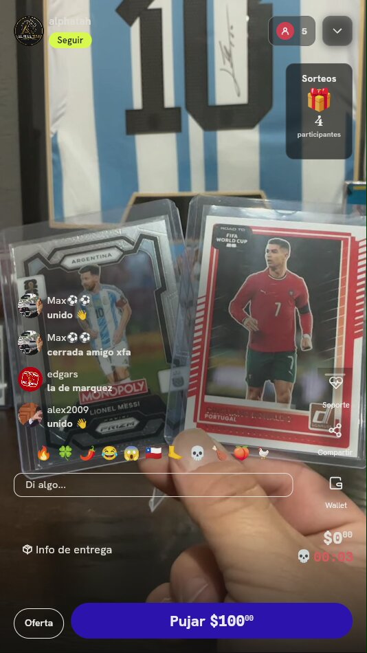 Cartas Messi y Cristiano Ronaldo