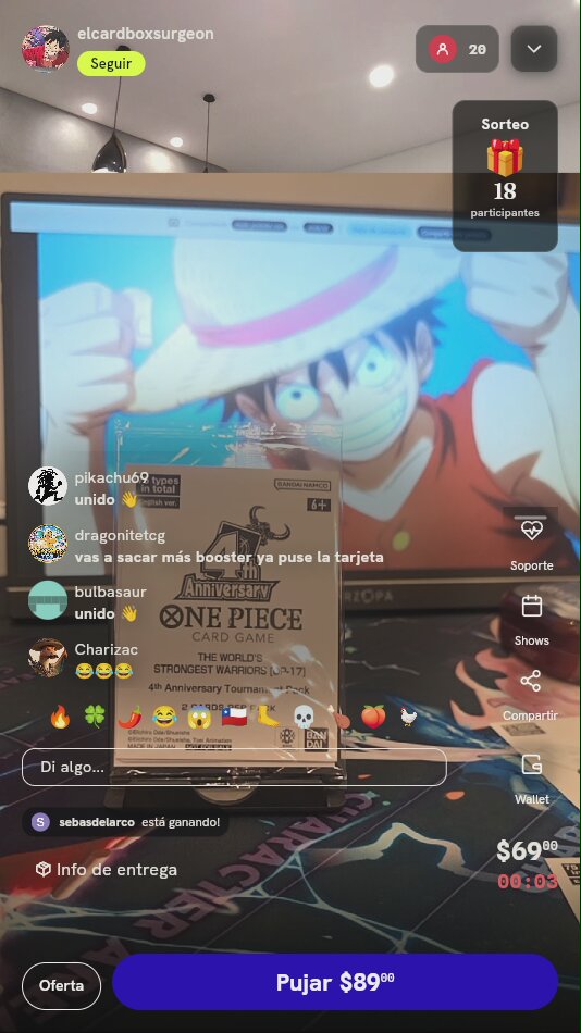 Sobre 4° Aniversario One Piece TCG