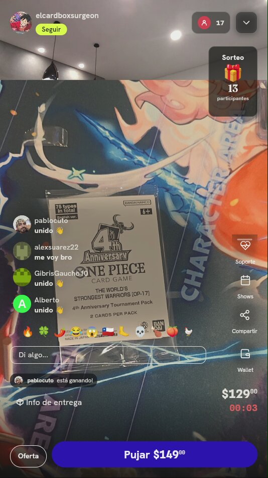 Pack Torneo 4th Anniversary One Piece