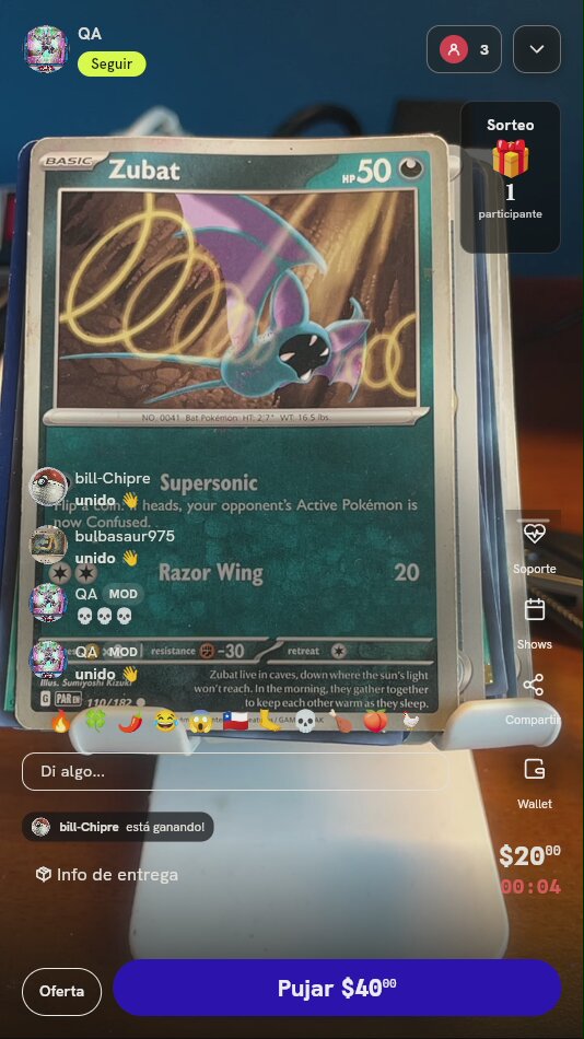 Carta Zubat #110 Paradox Rift