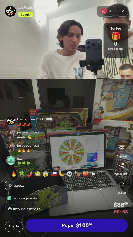 Lugar en ruleta Pokémon TCG