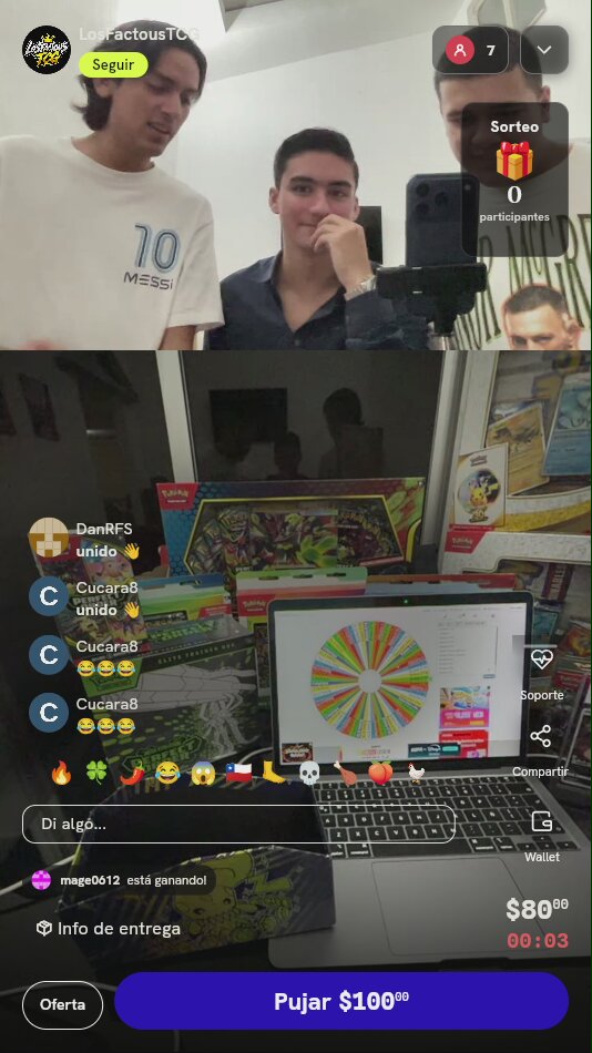 Tirada en ruleta Pokémon TCG
