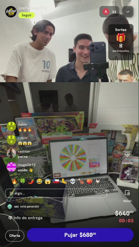 Tiro de ruleta Pokémon TCG
