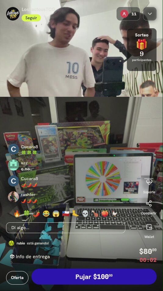 Tiro de ruleta Pokémon TCG