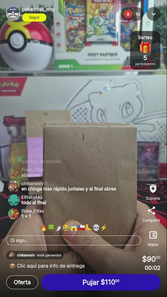 Rifa de Sobres Pokémon Sellados