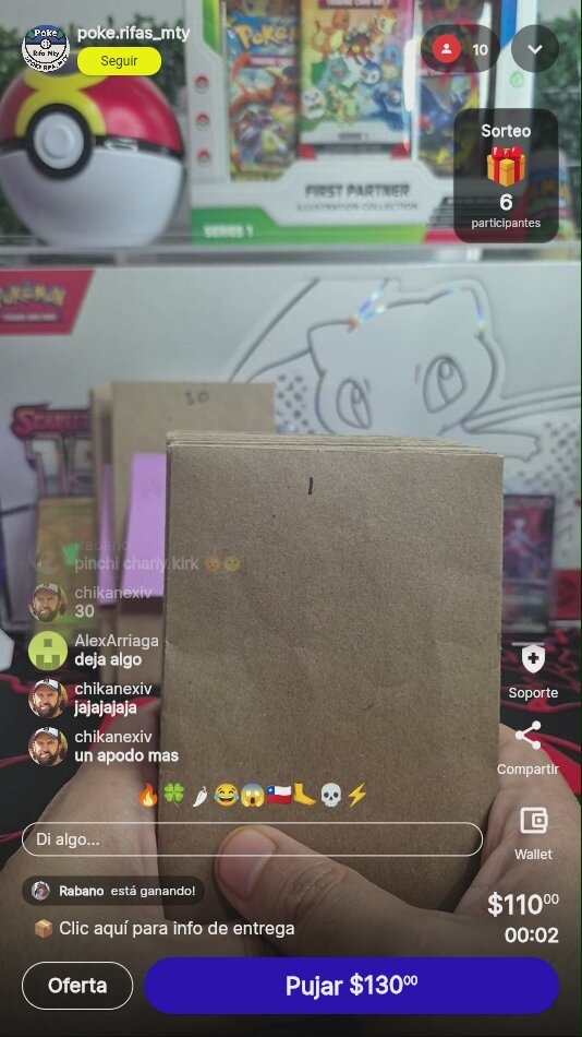 Lote Sellado Cartas Pokémon Sorpresa