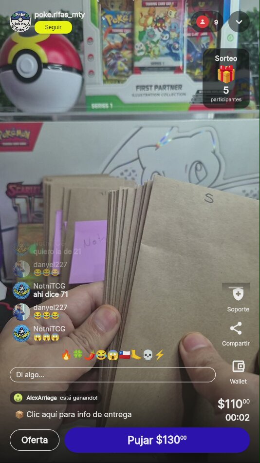 Oripa Pokémon Teorrifas: ¡A la suerte!