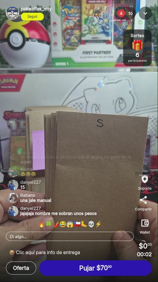 Oripa Pokémon sorpresa Tío Rifas