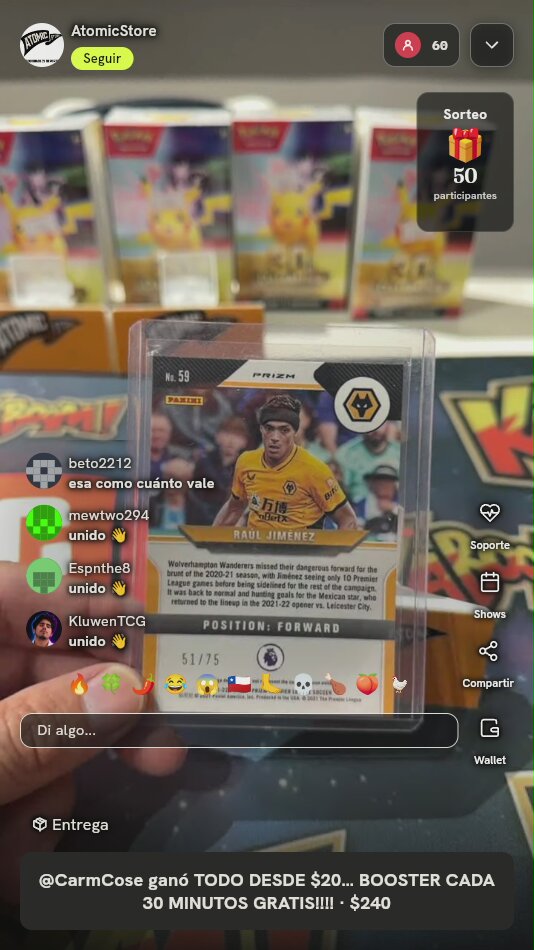 Raúl Jiménez Panini Prizm /75