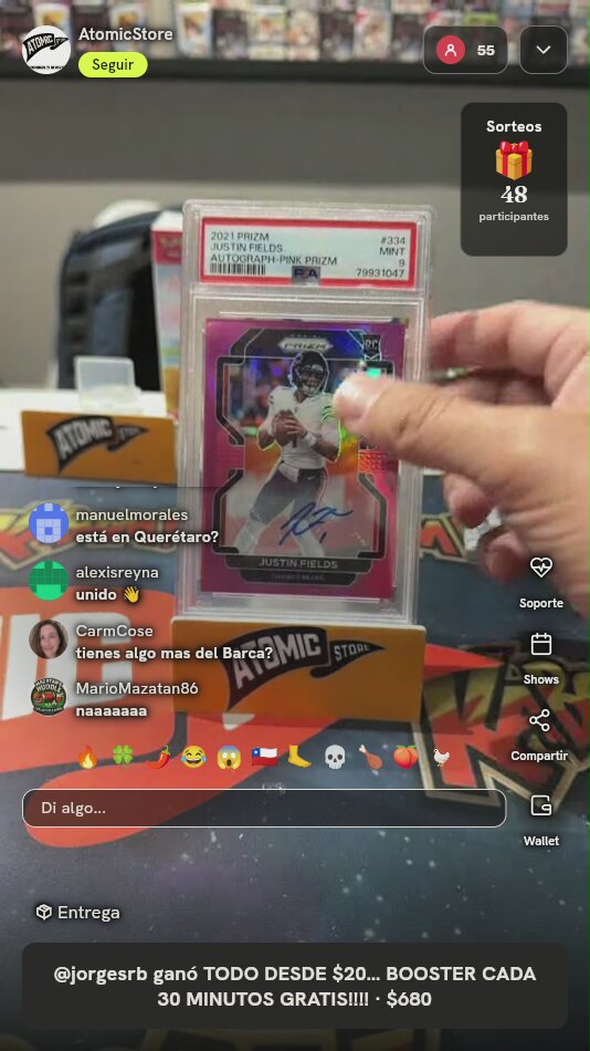 2021 Prizm Justin Fields Auto PSA 9