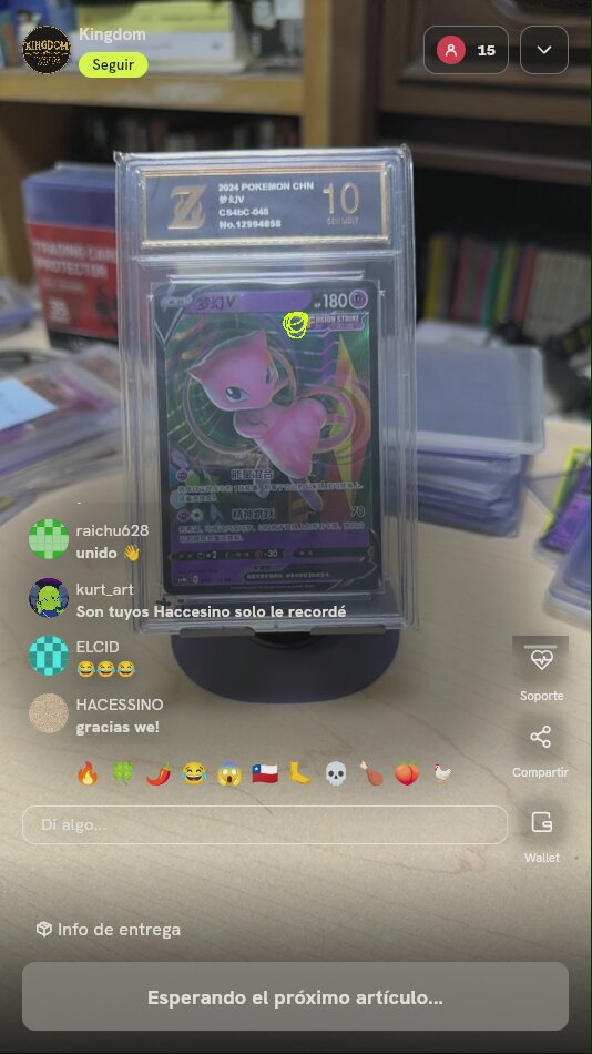 Carta Pokémon Mew V Grado 10