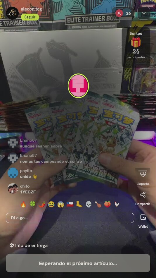 Lote de 4 Sobres Pokémon Chino
