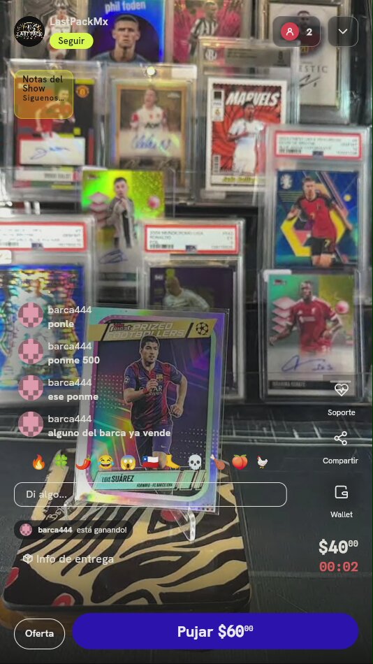Carta Luis Suárez Topps Finest Barcelona