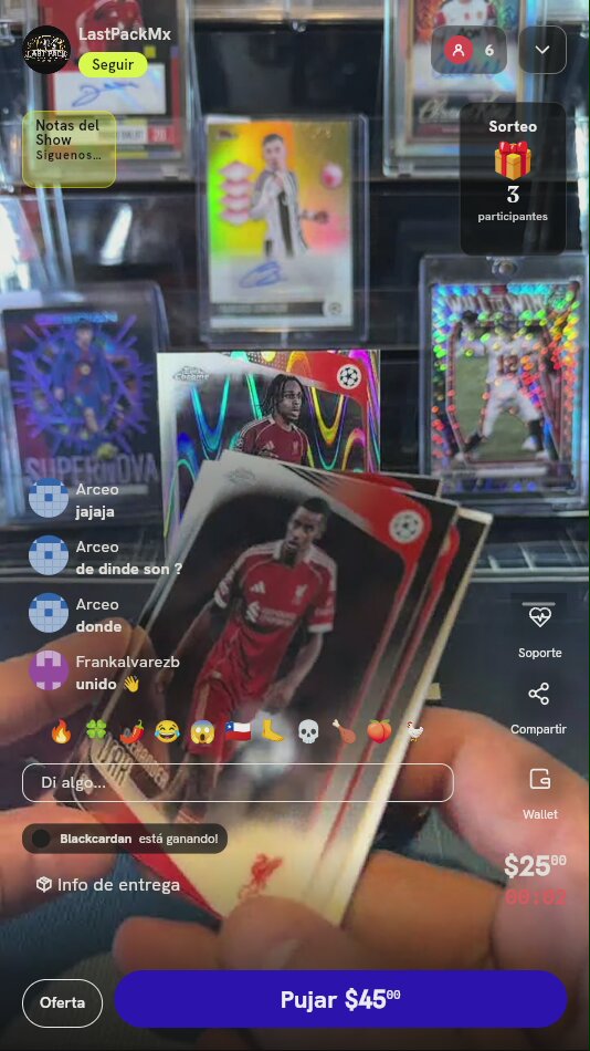 Cartas Topps Chrome Liverpool FC