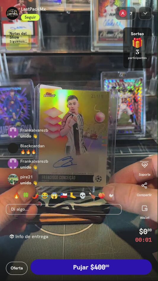 Carta Topps Finest Francisco Conceição