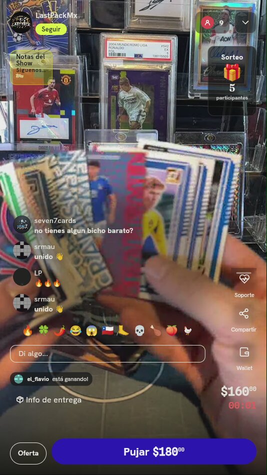Lote de cartas de fútbol