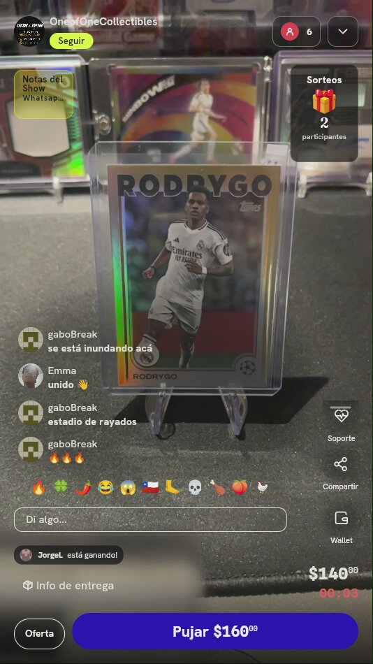 Carta Topps Rodrygo Real Madrid /50