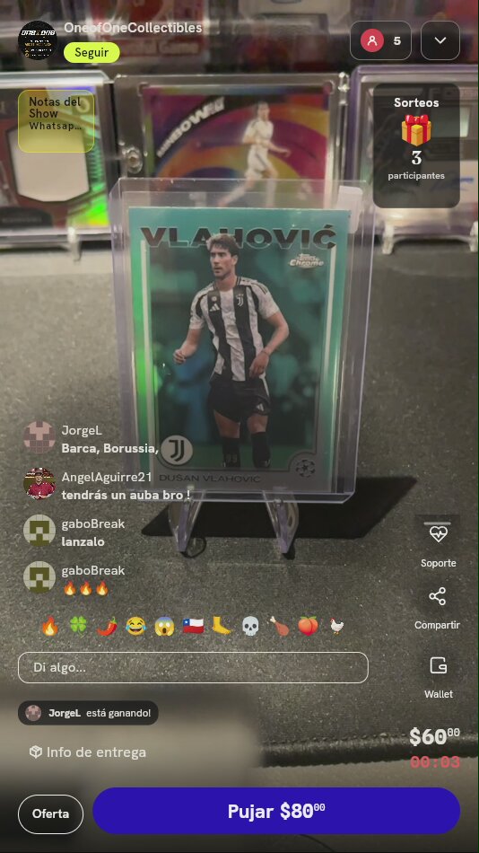 Carta Dušan Vlahović Topps Chrome
