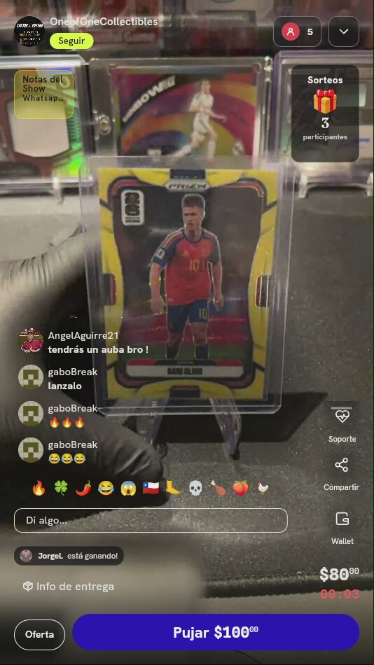 Carta Panini Prizm Dani Olmo