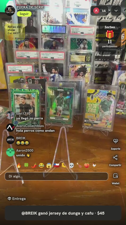 Carta Panini Prizm Santiago Giménez