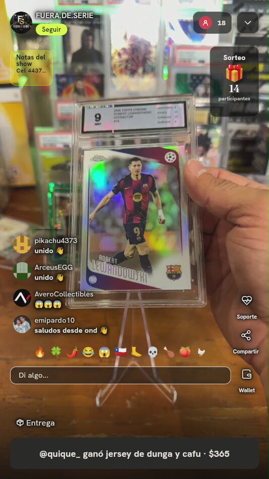 Carta Topps Chrome Robert Lewandowski