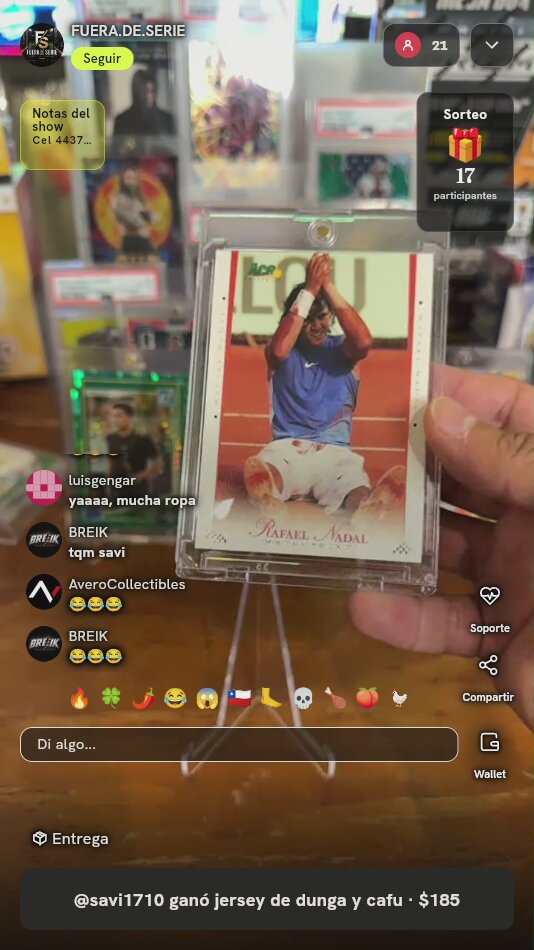 Carta 2008 Ace Authentic Matchpoint Rafael Nadal
