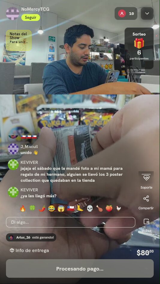 Sobre de cartas Pokémon TCG
