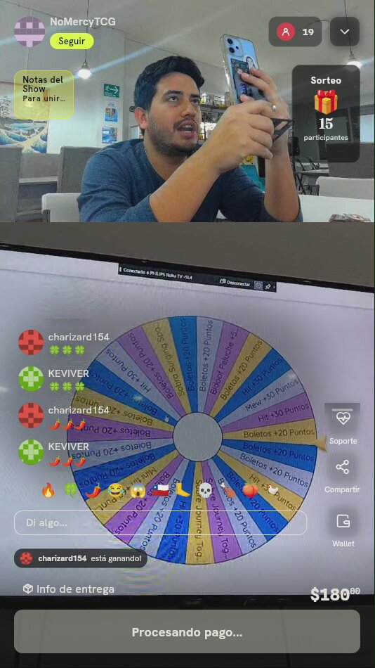 Giro en ruleta de premios Pokémon